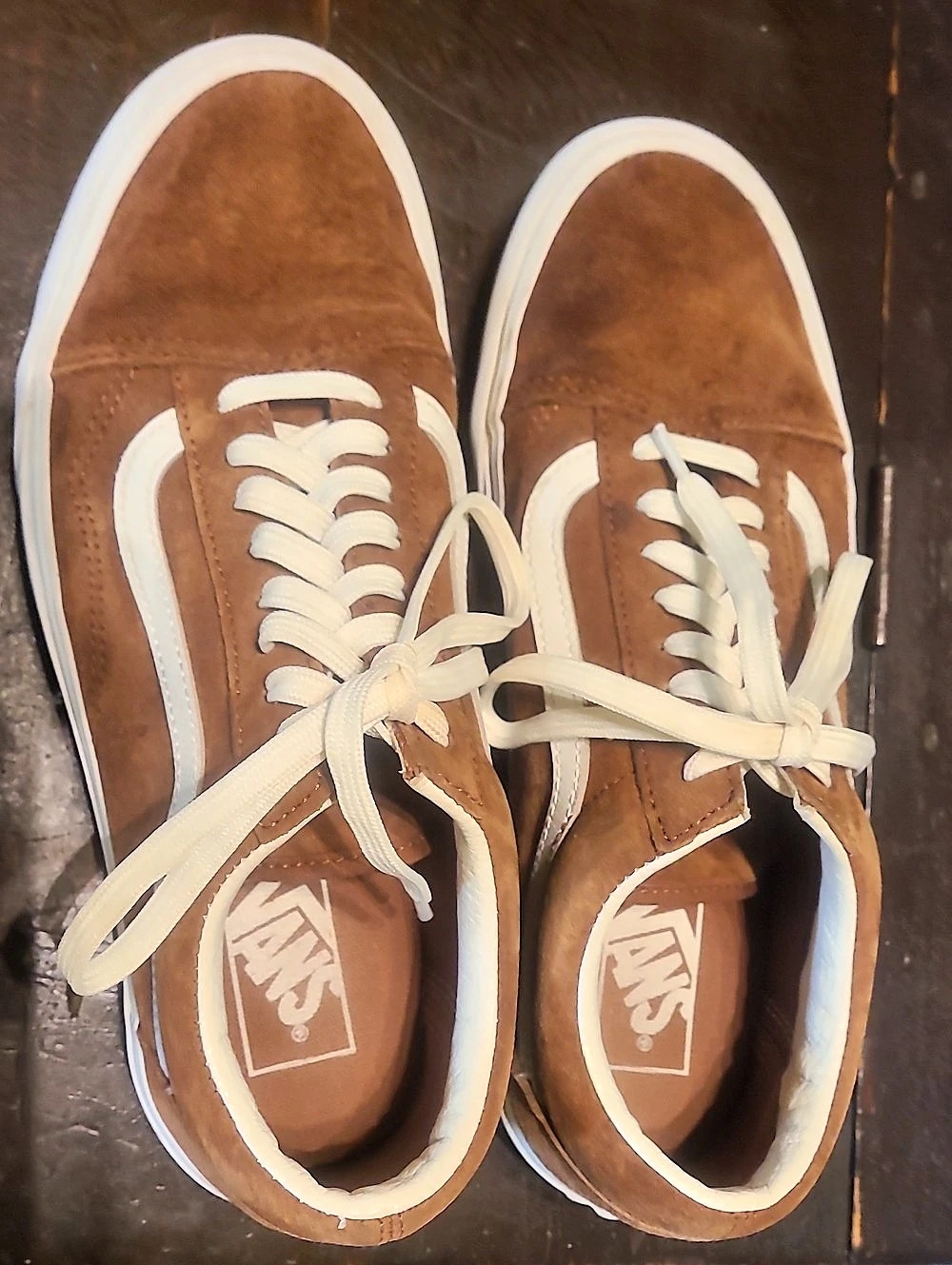 Vans Old Skool Brown & White Suede Sneakers